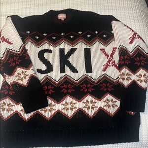 Black and White Ski Sweater